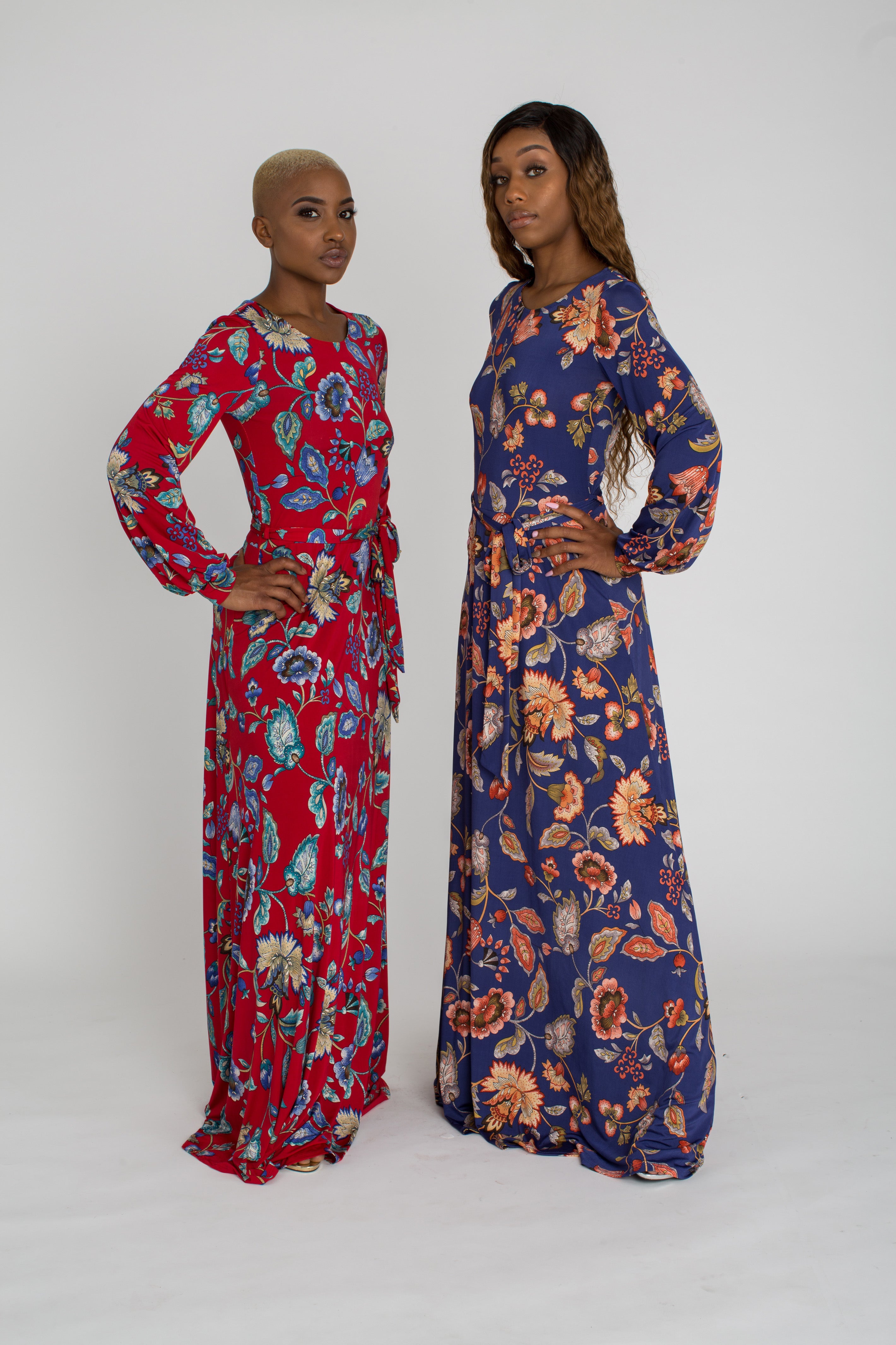 Leafy Long Sleeve Maxi