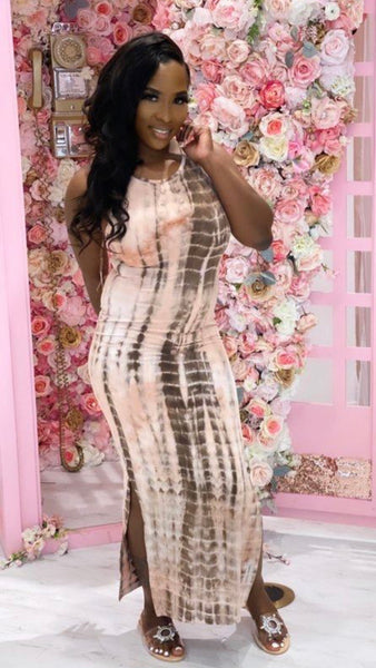 fitted lace wedding dress Sassy Classy Tie Dye Dress (Baby Pink) – MaxiRay Boutique