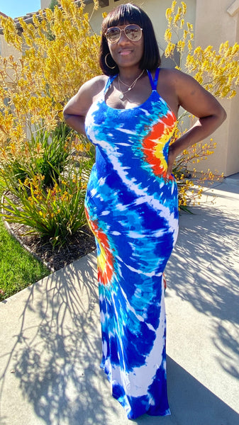 Summer Vibes Tie Dye Maxi Dress MaxiRay Boutique Summer Vibes Tie Dye Maxi Dress MaxiRay Boutique