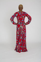 Leafy Long Sleeve Maxi