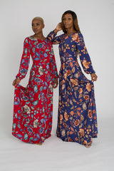 Leafy Long Sleeve Maxi