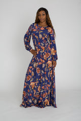 Leafy Long Sleeve Maxi