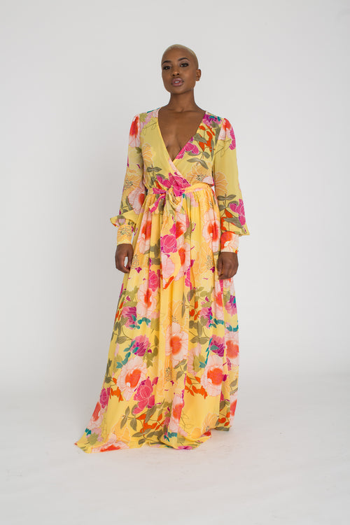 June Bloom Wrap Dress