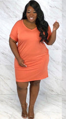 Comfy Girl Dress, 2 Colors    (Plus Size)