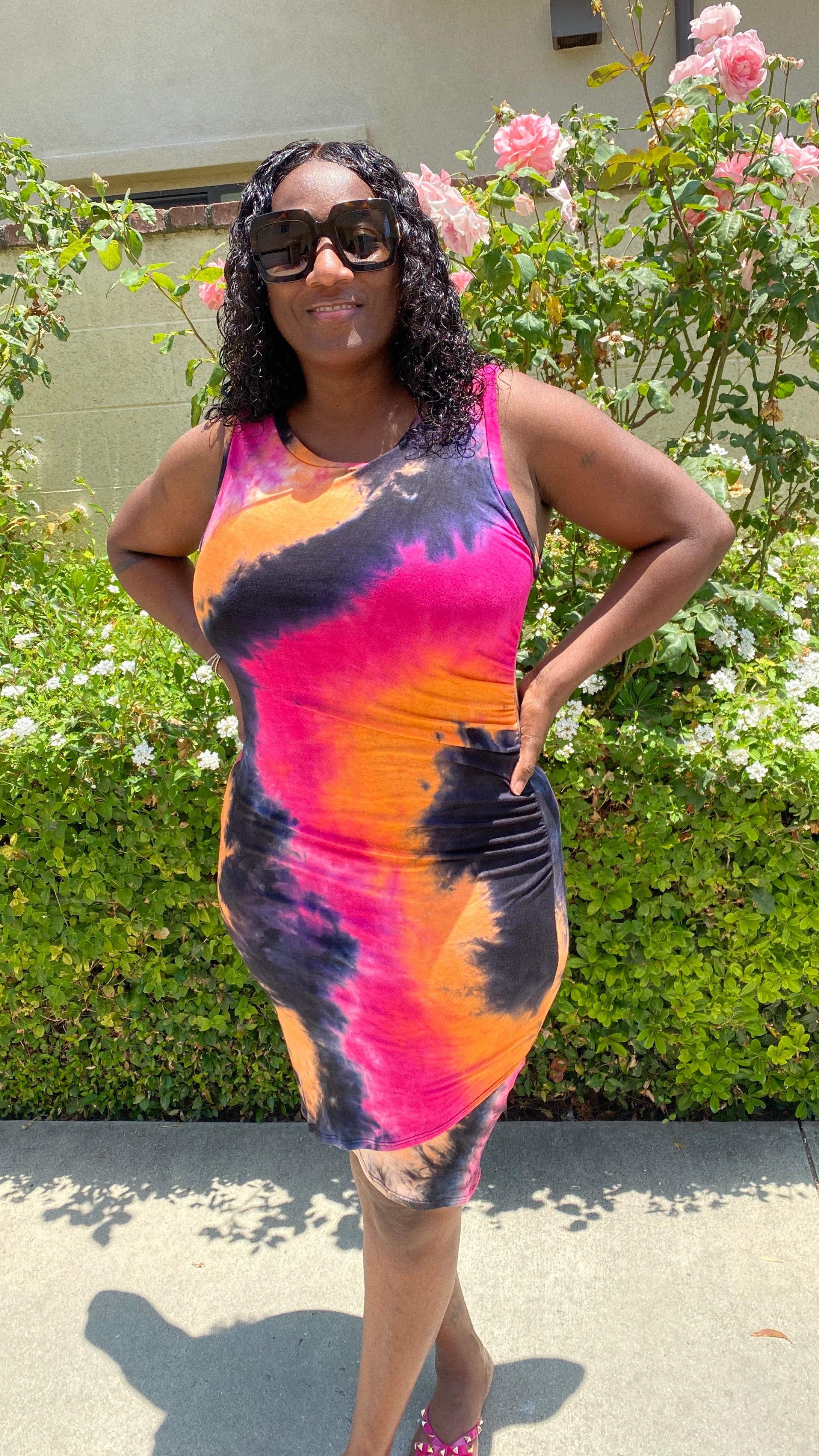 Nicole Tie Dye Midi Dress – MaxiRay Boutique Nicole Tie Dye Midi Dress – MaxiRay Boutique