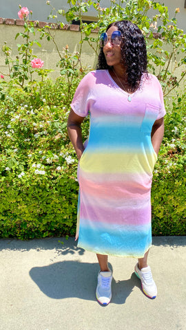 Summer Vibes Tie Dye Maxi Dress