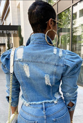 The Movement Distressed Denim Jacket