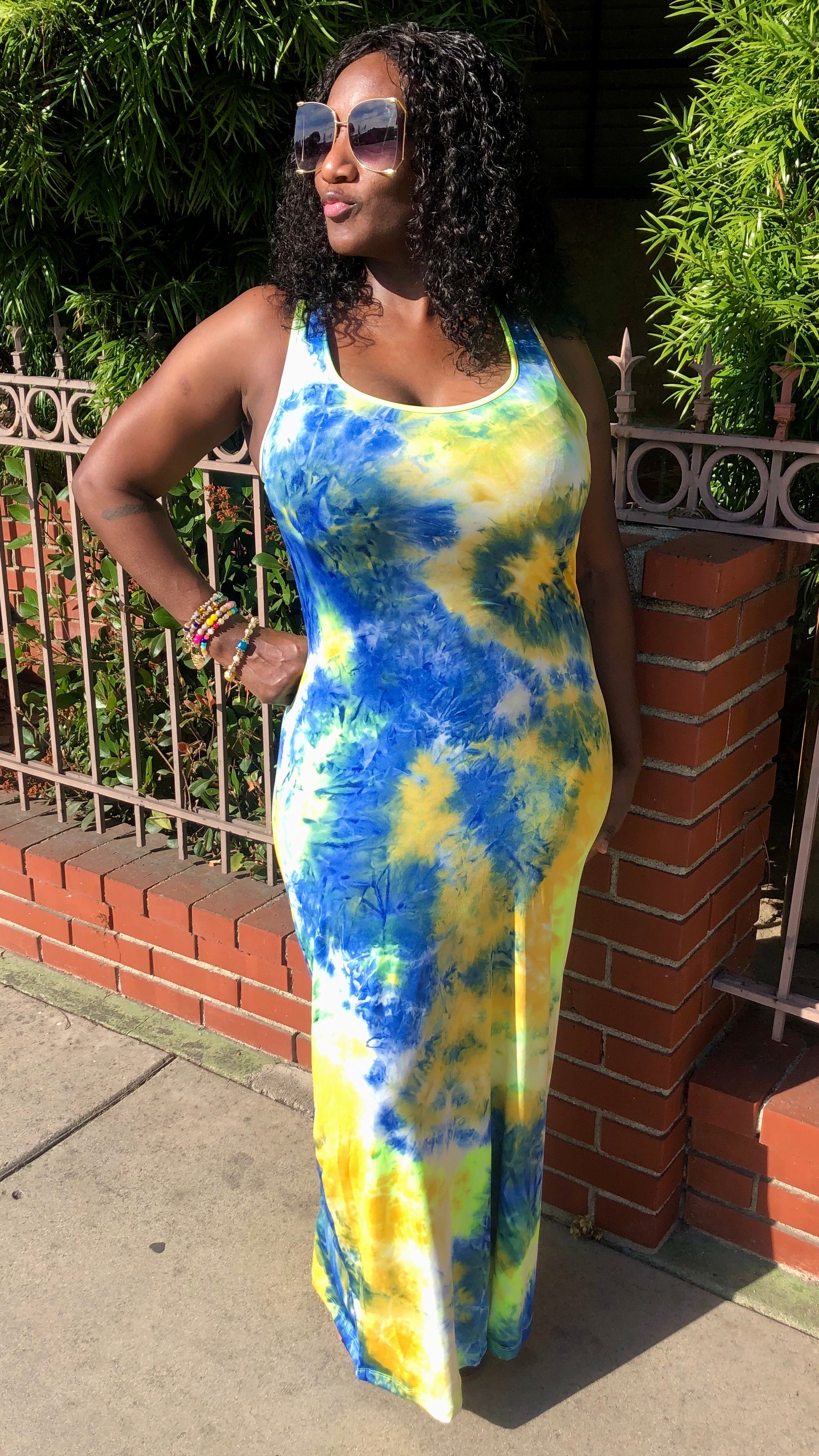 Blue Sunshine Tank Dress