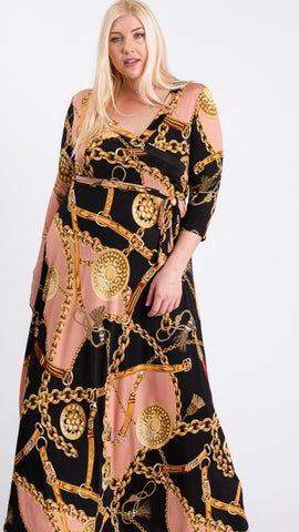 "Gold Studded" Ribbed Knit Dress